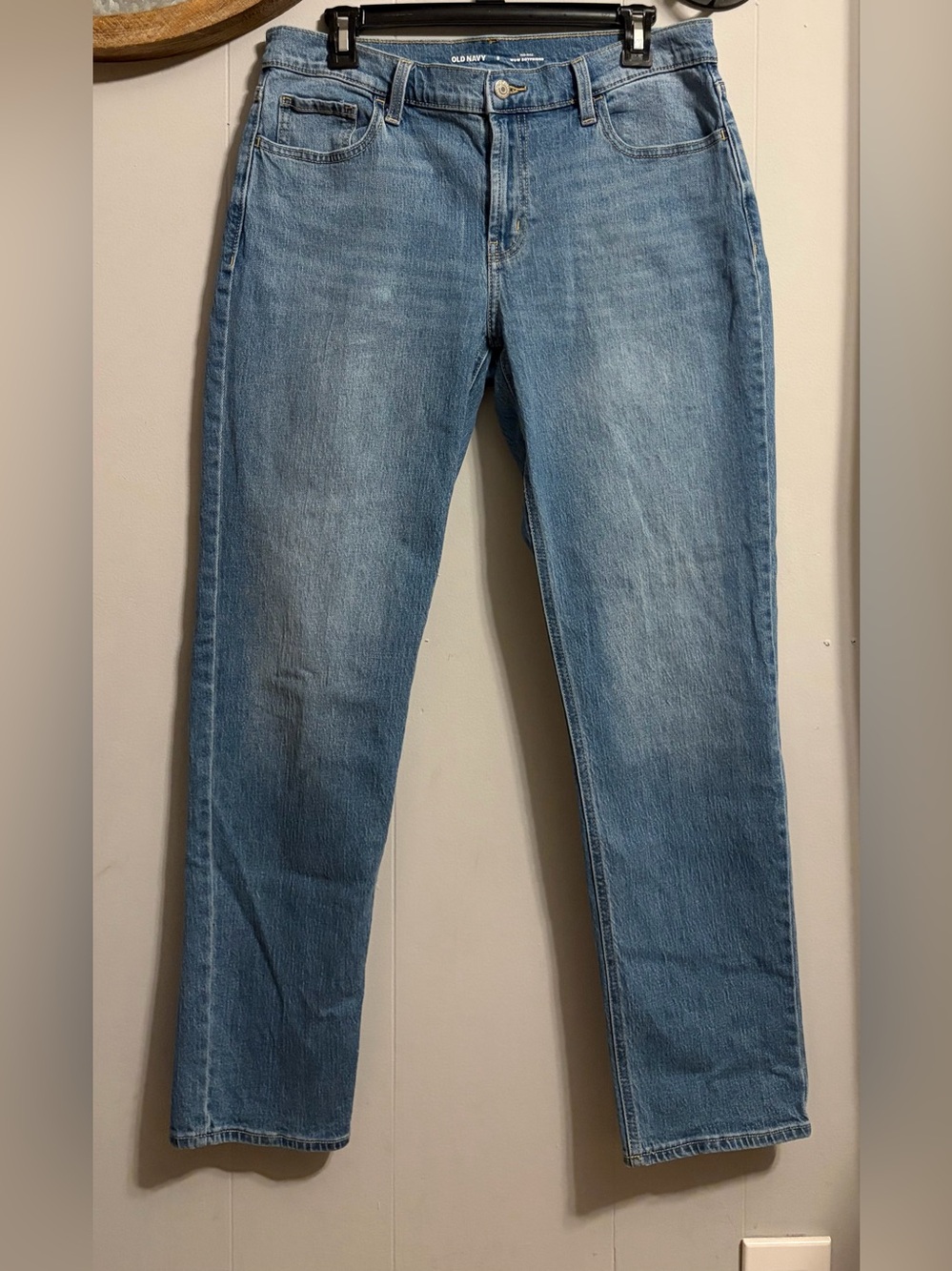 Old Navy Light Blue Straight-Leg Jeans Boyfriend